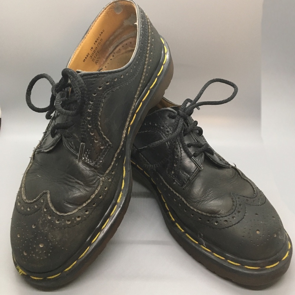 Vintage Doc Martins Black WingTip